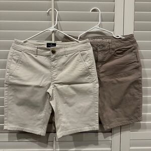 (2) Women’s Shorts - Beige and Taupe